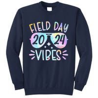 Tie Dye Field Day Vibes Funny For Teacher Field Day 2024 Tall Sweatshirt