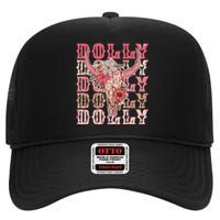 Trendy Dolly First Name Guitar Pink Cowgirl Western High Crown Mesh Back Trucker Hat