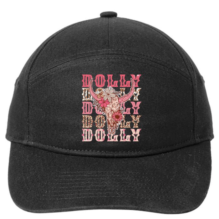 Trendy Dolly First Name Guitar Pink Cowgirl Western 7-Panel Snapback Hat