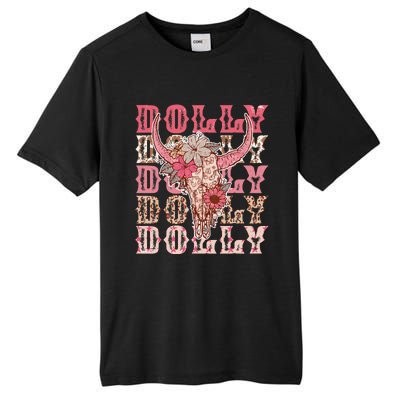 Trendy Dolly First Name Guitar Pink Cowgirl Western Tall Fusion ChromaSoft Performance T-Shirt