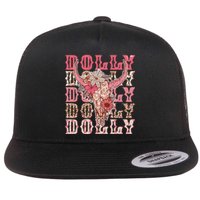 Trendy Dolly First Name Guitar Pink Cowgirl Western Flat Bill Trucker Hat