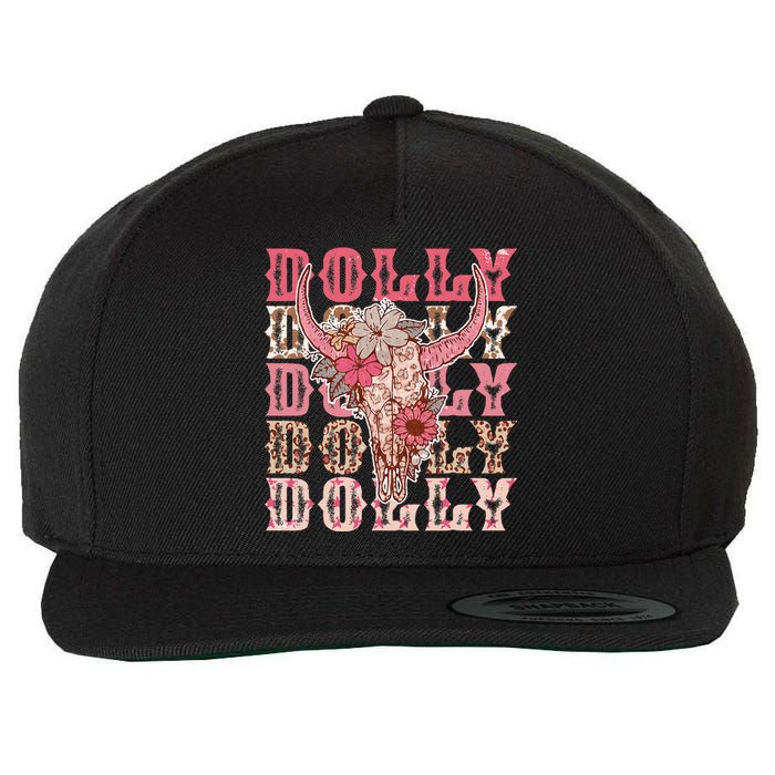 Trendy Dolly First Name Guitar Pink Cowgirl Western Wool Snapback Cap