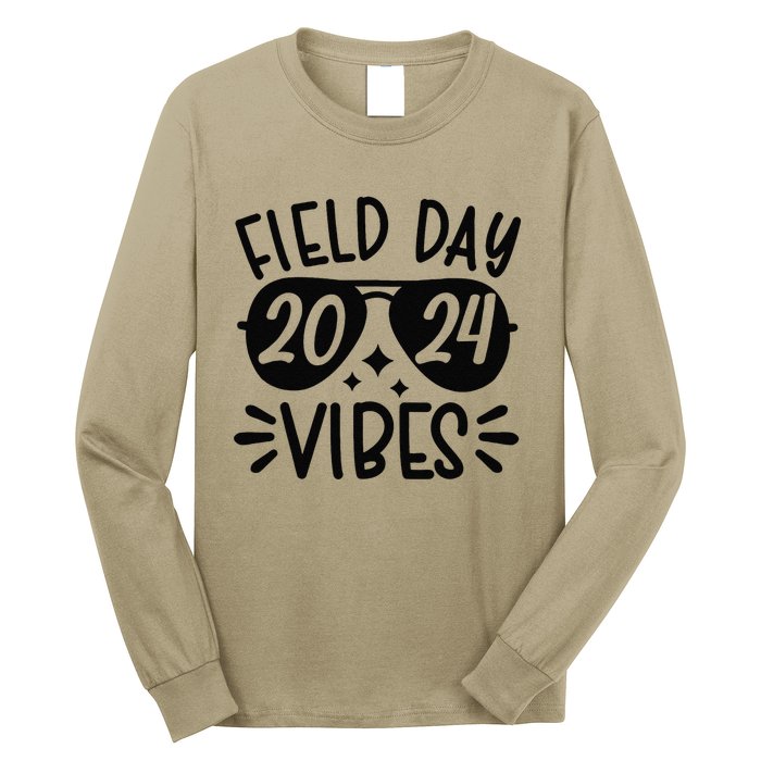 Tie Dye Field Day Vibes Funny For Teacher Field Day 2024 Long Sleeve Shirt