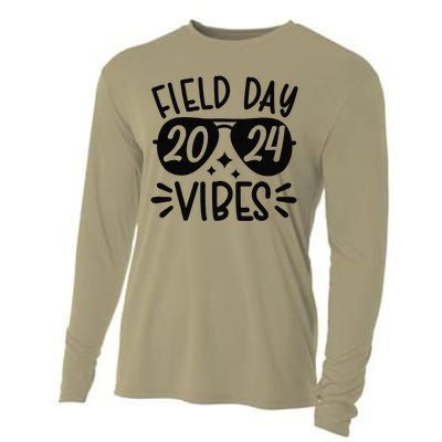 Tie Dye Field Day Vibes Funny For Teacher Field Day 2024 Cooling Performance Long Sleeve Crew