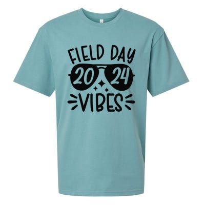 Tie Dye Field Day Vibes Funny For Teacher Field Day 2024 Sueded Cloud Jersey T-Shirt