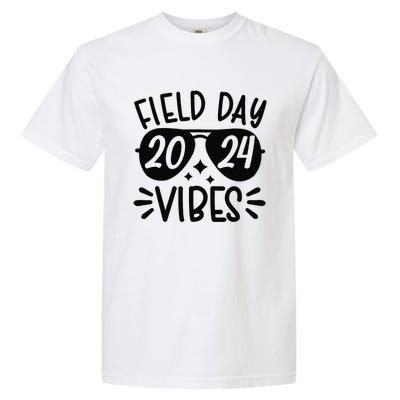 Tie Dye Field Day Vibes Funny For Teacher Field Day 2024 Garment-Dyed Heavyweight T-Shirt