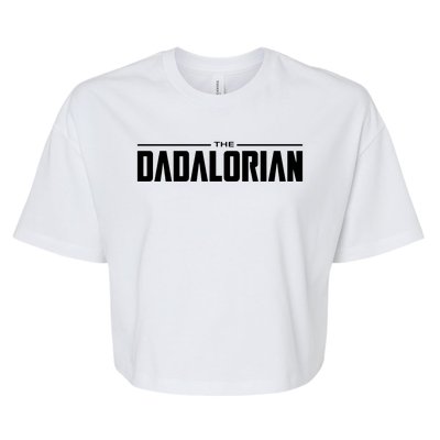 The Dadalorian Funny Fathers Day Bella+Canvas Jersey Crop Tee