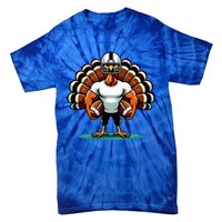 Turkey Day Football Player Fall Thanksgiving Tie-Dye T-Shirt