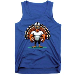 Turkey Day Football Player Fall Thanksgiving Tank Top