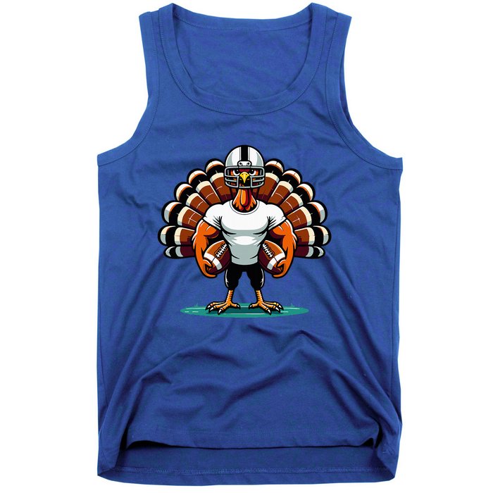 Turkey Day Football Player Fall Thanksgiving Tank Top