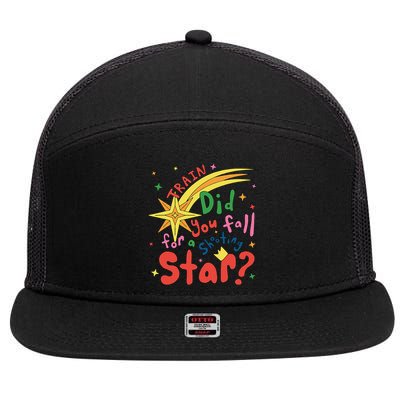 Train Did For You Fall Shooting Star Saying 7 Panel Mesh Trucker Snapback Hat