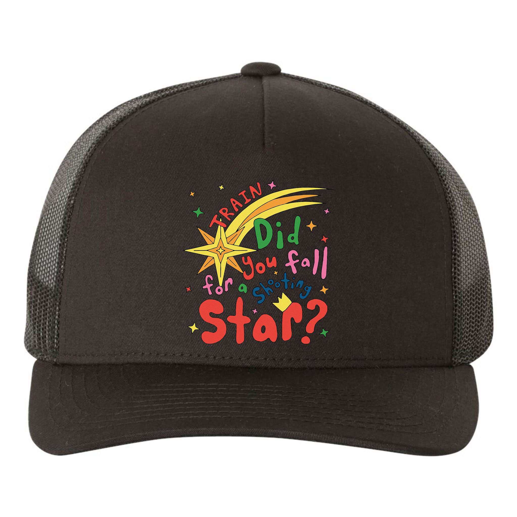 Train Did For You Fall Shooting Star Saying Yupoong Adult 5-Panel Trucker Hat
