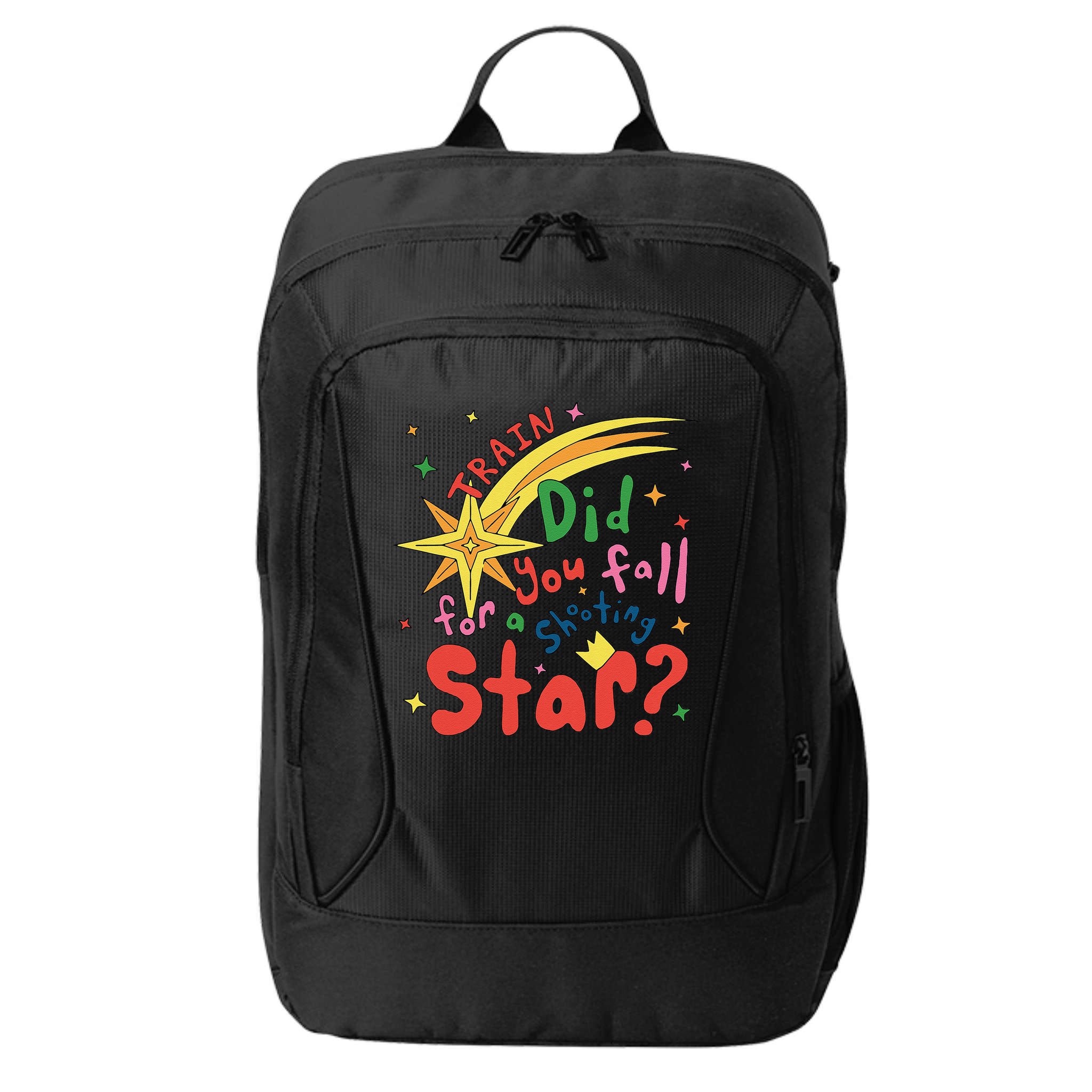 Train Did For You Fall Shooting Star Saying City Backpack