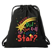 Train Did For You Fall Shooting Star Saying Drawstring Bag