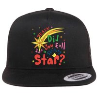 Train Did For You Fall Shooting Star Saying Flat Bill Trucker Hat