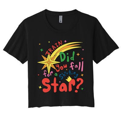 Train Did For You Fall Shooting Star Saying Crop Top