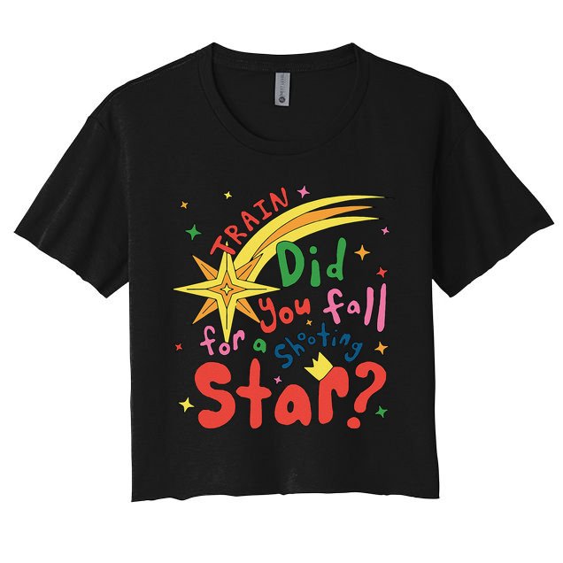 Train Did For You Fall Shooting Star Saying Crop Top