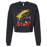 Train Did For You Fall Shooting Star Saying Cropped Pullover Crew