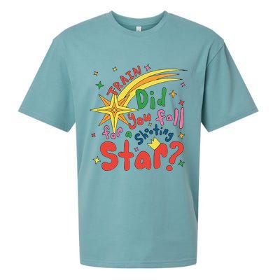 Train Did For You Fall Shooting Star Saying Sueded Cloud Jersey T-Shirt