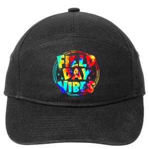 Tie Dye Field Day Vibes Last Day Of School Field Day Teacher 7-Panel Snapback Hat