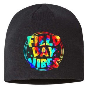 Tie Dye Field Day Vibes Last Day Of School Field Day Teacher Sustainable Beanie