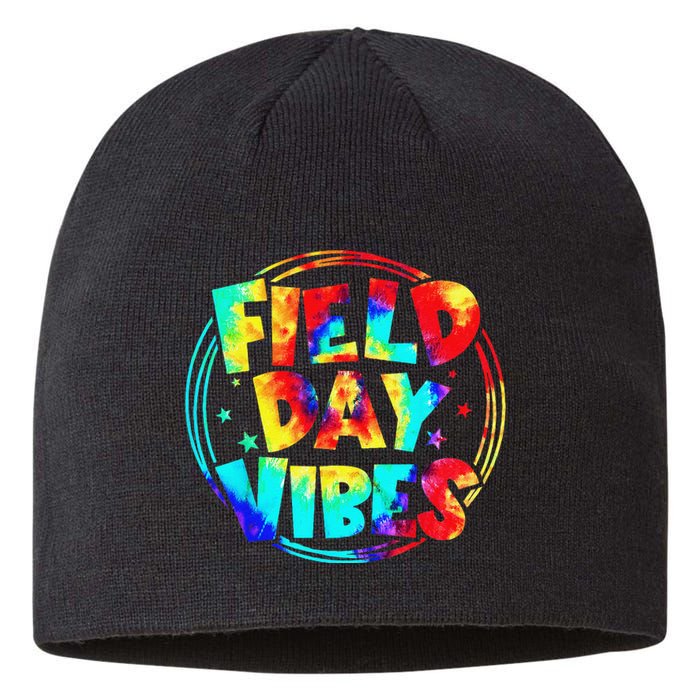 Tie Dye Field Day Vibes Last Day Of School Field Day Teacher Sustainable Beanie