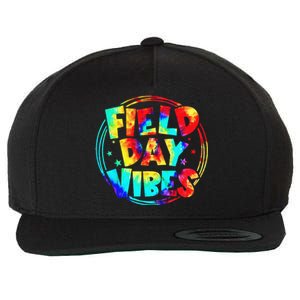 Tie Dye Field Day Vibes Last Day Of School Field Day Teacher Wool Snapback Cap