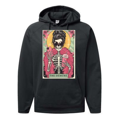 The Demure Funny Tarot Card Meme Performance Fleece Hoodie