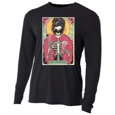 The Demure Funny Tarot Card Meme Cooling Performance Long Sleeve Crew