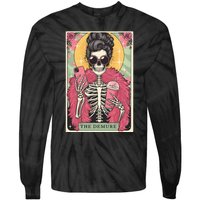 The Demure Funny Tarot Card Meme Tie-Dye Long Sleeve Shirt