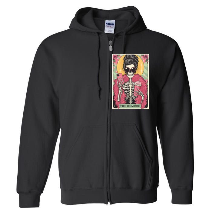 The Demure Funny Tarot Card Meme Full Zip Hoodie