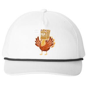 Thanksgiving Day Fake Cat Turkey Meow Animal Farmer Snapback Five-Panel Rope Hat