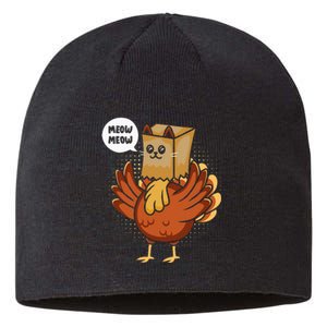 Thanksgiving Day Fake Cat Turkey Meow Animal Farmer Sustainable Beanie