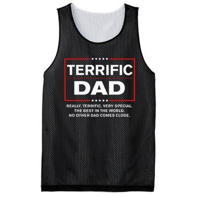 Terrific Dad Funny Donald Trump Fathers Day Gift Mesh Reversible Basketball Jersey Tank