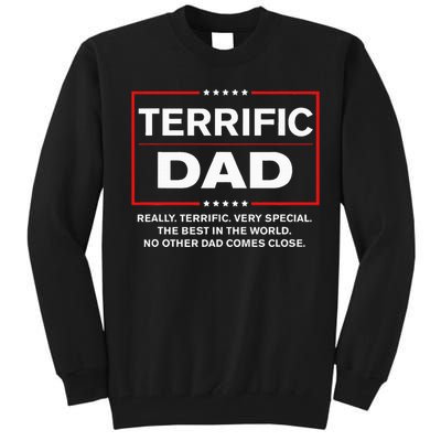 Terrific Dad Funny Donald Trump Fathers Day Gift Tall Sweatshirt