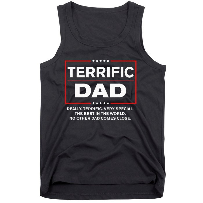 Terrific Dad Funny Donald Trump Fathers Day Gift Tank Top