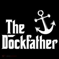 The Dockfather Funny Boating Fishing Boat Dad Captain Boater Tall T-Shirt