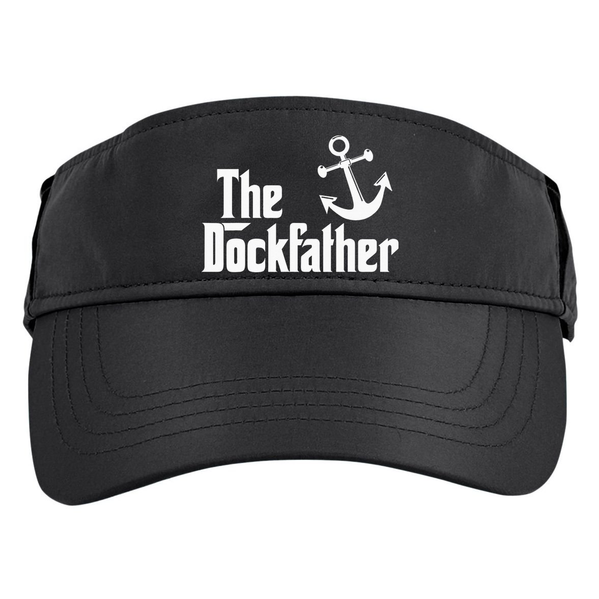 The Dockfather Funny Boating Fishing Boat Dad Captain Boater Adult Drive Performance Visor