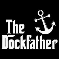 The Dockfather Funny Boating Fishing Boat Dad Captain Boater Drawstring Bag