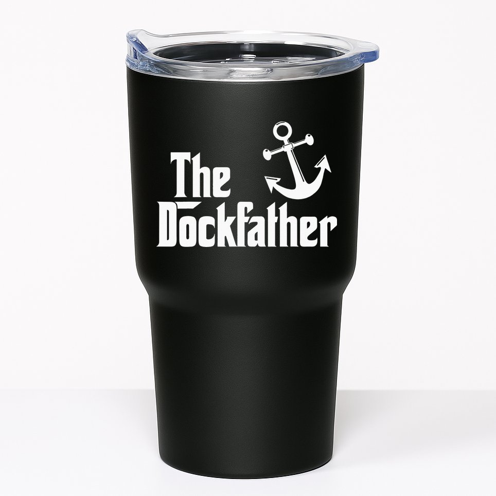 The Dockfather Funny Boating Fishing Boat Dad Captain Boater Tumbler