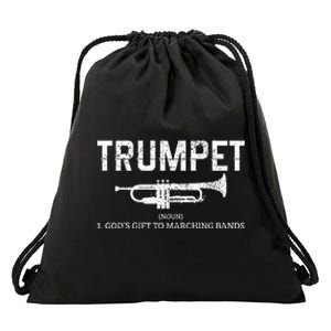 Trumpet Definition Funny Marching Band Musician Gift Drawstring Bag