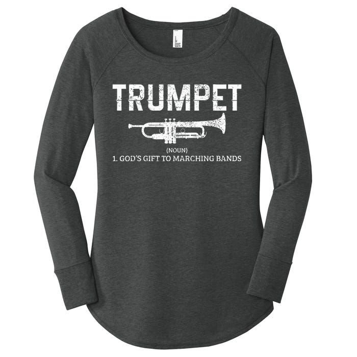 Trumpet Definition Funny Marching Band Musician Gift Women's Perfect Tri Tunic Long Sleeve Shirt