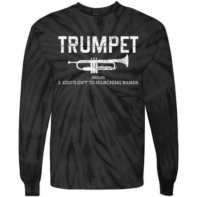 Trumpet Definition Funny Marching Band Musician Gift Tie-Dye Long Sleeve Shirt