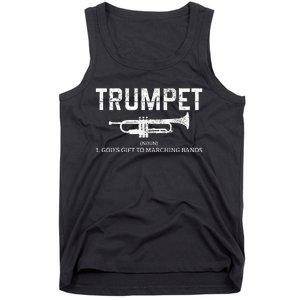 Trumpet Definition Funny Marching Band Musician Gift Tank Top