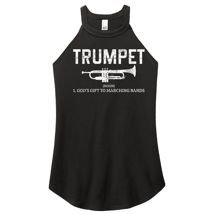 Trumpet Definition Funny Marching Band Musician Gift Women's Perfect Tri Rocker Tank