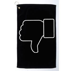 Thumbs Down Funny Jokes Sarcastic Platinum Collection Golf Towel