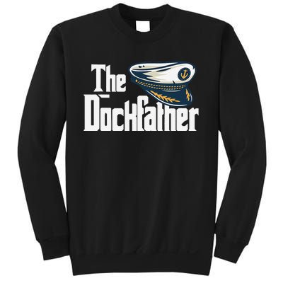 The Dockfather Funny Boating Fishing Boat Dad Captain Boater Sweatshirt