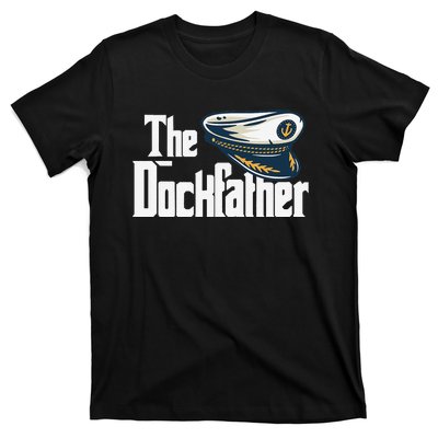 The Dockfather Funny Boating Fishing Boat Dad Captain Boater T-Shirt