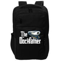 The Dockfather Funny Boating Fishing Boat Dad Captain Boater Impact Tech Backpack