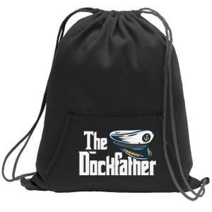 The Dockfather Funny Boating Fishing Boat Dad Captain Boater Sweatshirt Cinch Pack Bag